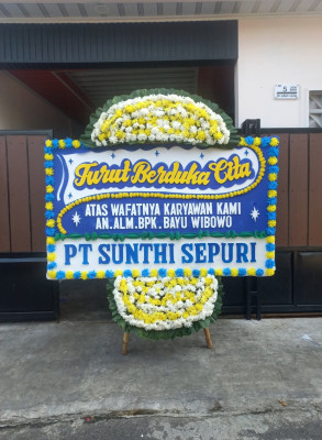 Papan Bunga Duka di Sorawolio